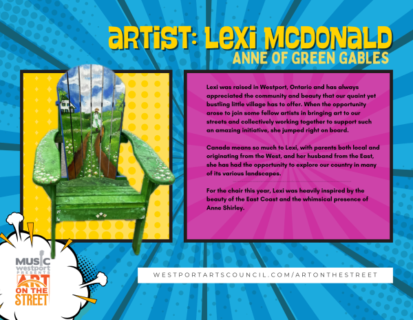 Chair Available for bidding - Anne of Green Gables by Artist Lexi McDonald